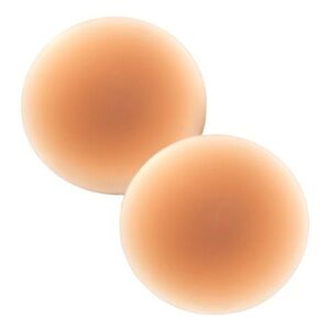 PACK OF 2 Seamless Nude Silicone Reusable Nipple Covers (Caramel Brown)